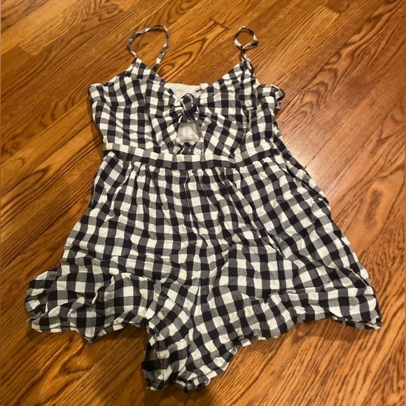 American Eagle Outfitters Pants - American Eagle Black and White Plaid Romper Size XL